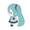 K Company Hatsune Miku Mascot with Carabiner X X HM-KM H11.3 W7.2 D7.3cm