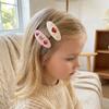 Cute Floral Embroidered Hairpin Set Oval Baby Hair Clips Elegant Fabric Embroidery Hair Clip  Party