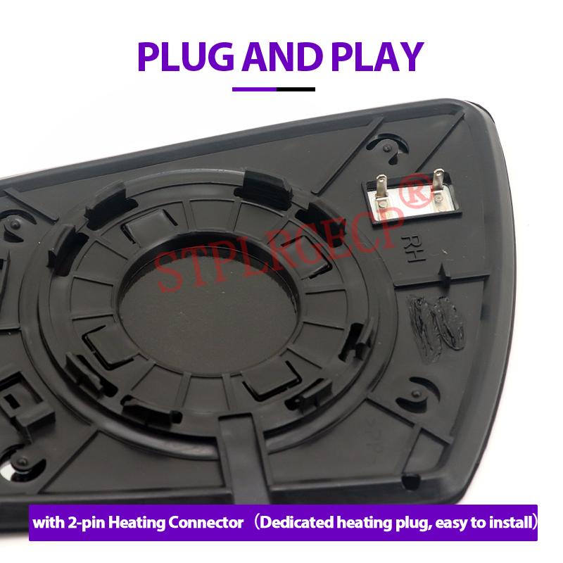 Stplrgecp Passenger Side Driver Side Left Right Door Side Heated Wing Mirror Glass Lens for Kia Soul I AM 2009-2013