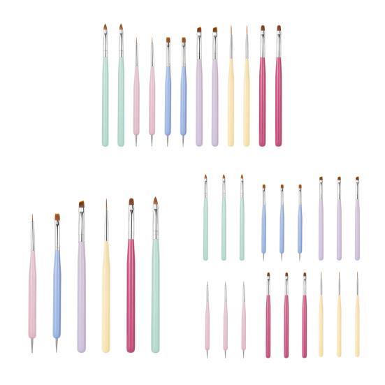 Набор кистей для дизайна ногтей Набор кистей для рисования на ногтях для гелевой и акриловой детализации