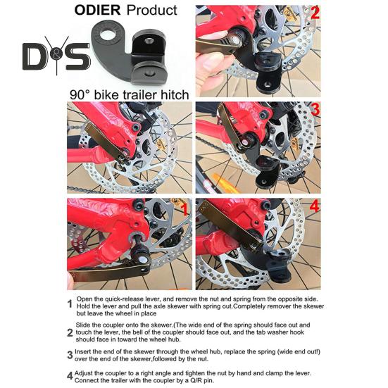 Сцепное устройство для велосипедного прицепа 135 градусов, адаптер для крепления велосипедного прицепа, сменный соединительный крюк для тяжелого велосипедного прицепа, аксессуары для велосипеда