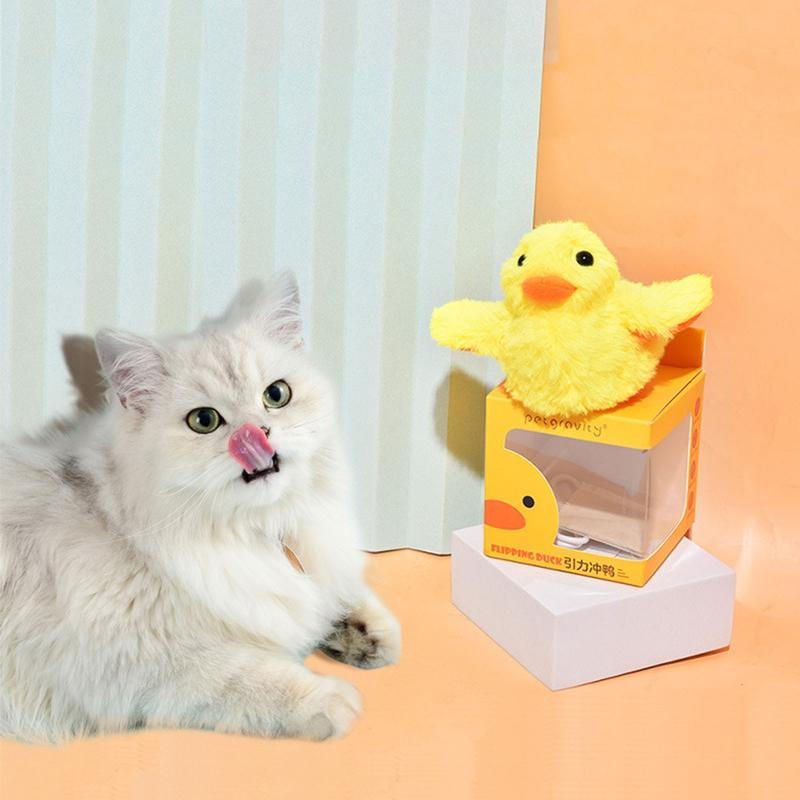 Электрическая утка Кошки Игрушка Большая Собака Кошки Игрушка Утка Желтая Утка Котёнок Утка Игрушка