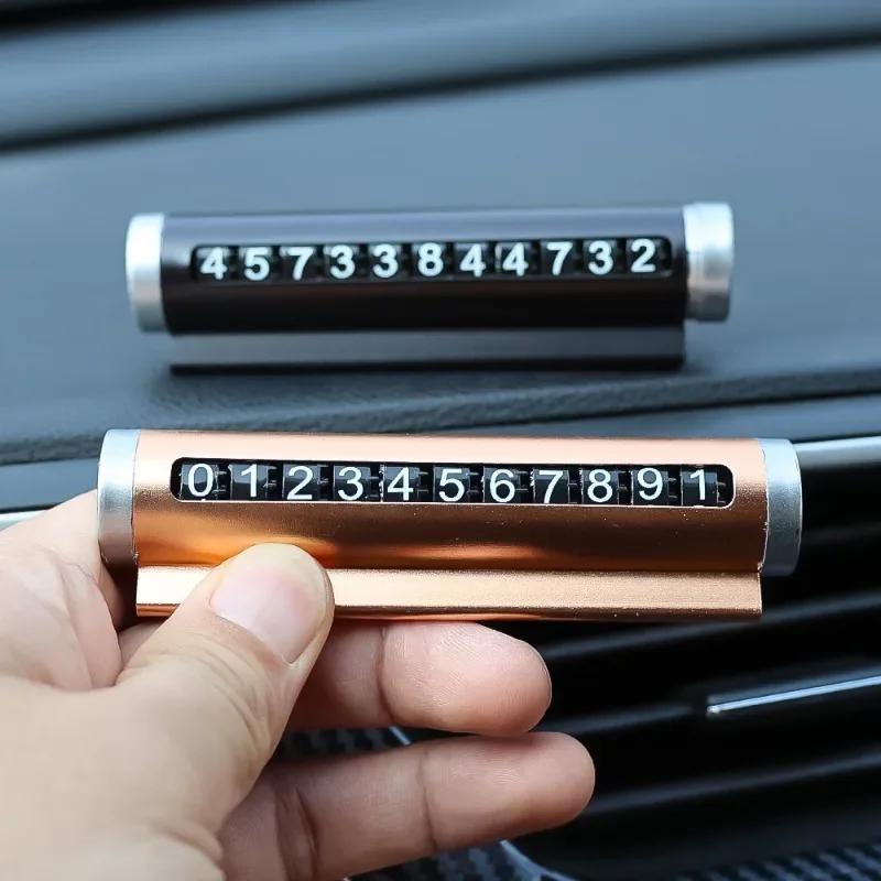 Автомобильная номерная табличка Временная парковочная карточка Алюминиевые наклейки Поворотная Парковка Стоп Временная парковочная карточка Автоаксессуары