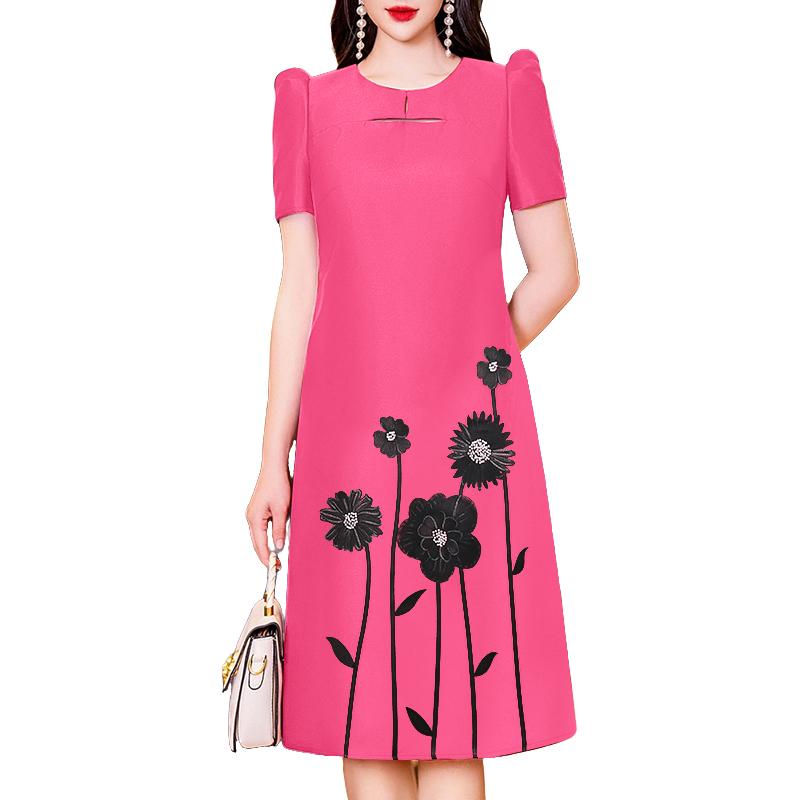 ZANZEA Женское повседневное летнее платье с круглым вырезом, коротким рукавом и принтом