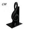 One-Piece 3D Print Sculpture Printed Music Note Bookend, Decorative Shelf Organizer, Modern Desk Decor for Home Musical Book Holder Office Study,