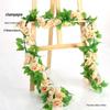 Artificial Rose Vine for Living Room Decoration, Air Duct Cover, Plastic Flower Garland
