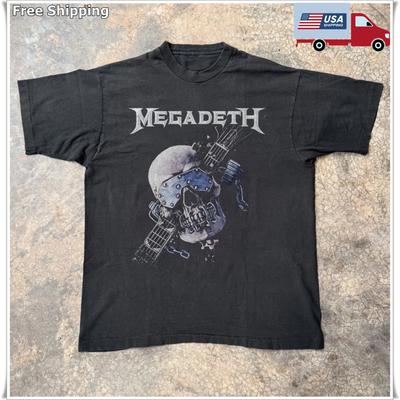 Футболка Megadeth 2026 Tour, Унисекс, Черный Хлопок, Размер S-5XL