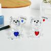 Clear Bear Figurine Valentine's Day Gift I Love You Faux Crystal Bear