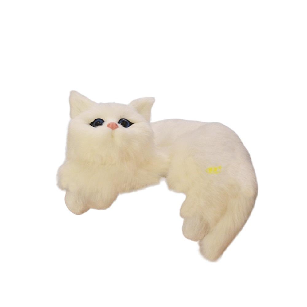 Furry Simulation Cat Hanging Ornament Realistic Fake Cat Model  for Desktop Decor