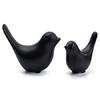 Creative Black Birds Matte Figurines Home Decorations Accessories (Pack of 2, Black)