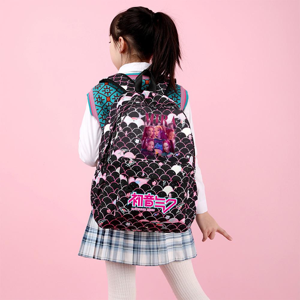3Pcs/set Anime Cartoon Demon Hunters Printed Backpack Handbag Pencil Case for Teenger Student Girl Boy Large Capacity Waterproof Bookbag