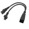 IEC320 C20 To IEC320 C5 C13 Cable Male To Female 1 In 2 Out Y Splitter Power Cord for Laptop Power