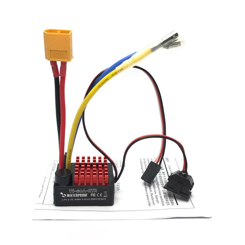 Waterproof 1060 RTR 60A Brushed Electronic Speed Controller ESC For 1:10 1:12 RC Boat RC Car Axial scx10 TRX4 TRX6 HSP QuicRun