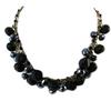 [P0770] - Black 'Les Antoinettes' Artisanal Necklace (handmade)
