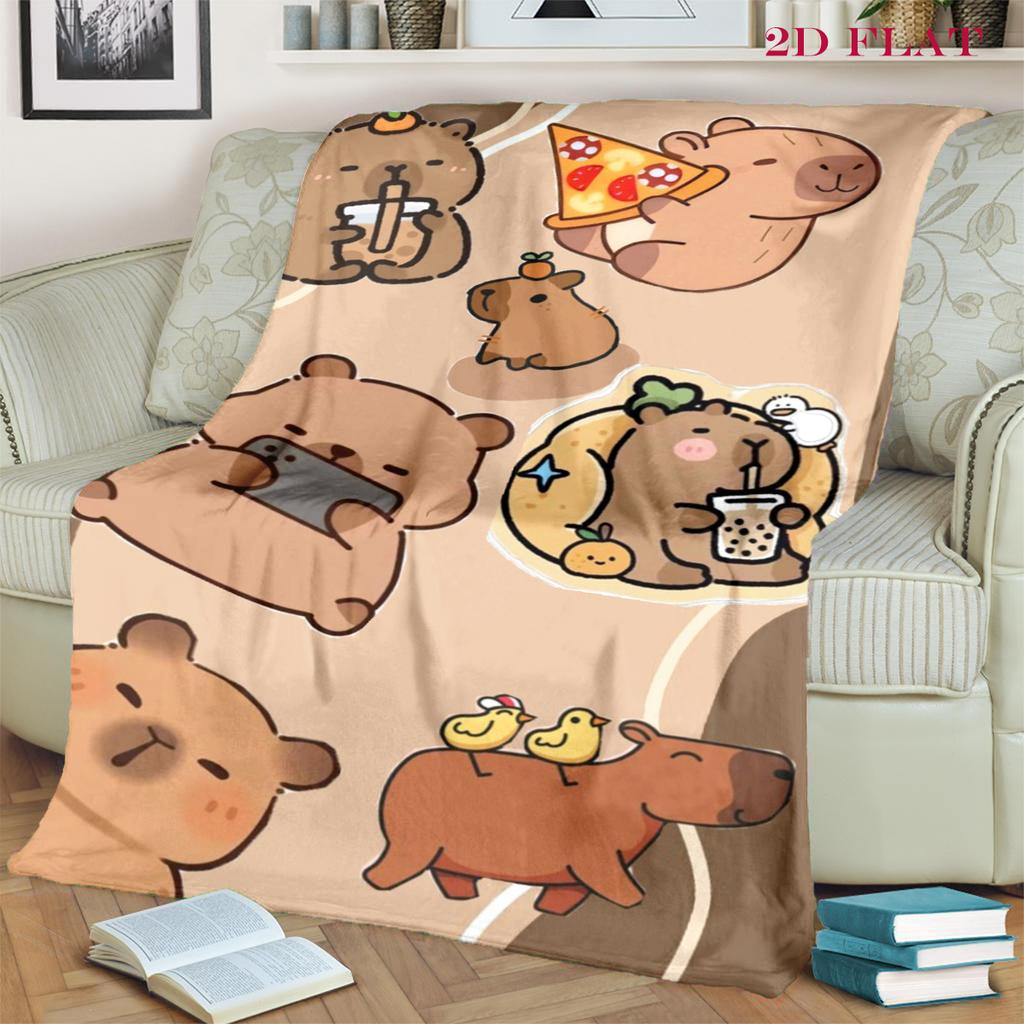 Rainbow Bear Sips Pink Drink blanket blanket Soft and comfortable Outdoor plush blanket Christmas gifts sheet