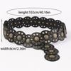 Wide Belt For Women Waist Chain Belt Disc Chain Belly Chain For Dress Western Carvings Belt Carvings Waist Chain
