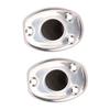 2pcs Deck Flush Base Flag Pole Socket 316 Stainless Steel 30 Degree Slanted Flush Mount Fishing Rod Holder for Boats