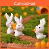 Lovely Carrot Rabbit House Mini Garden Ornament Craft Resin Figurine