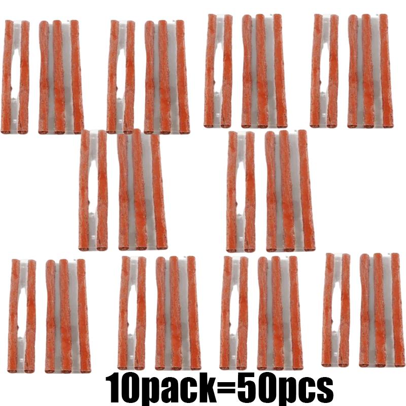5/50Pcs Tire Repair Strips Tubeless Rubber Stiring Glue Seals for Car Motorcycle Bike Tyre Puncture Repairing Tools Accessories