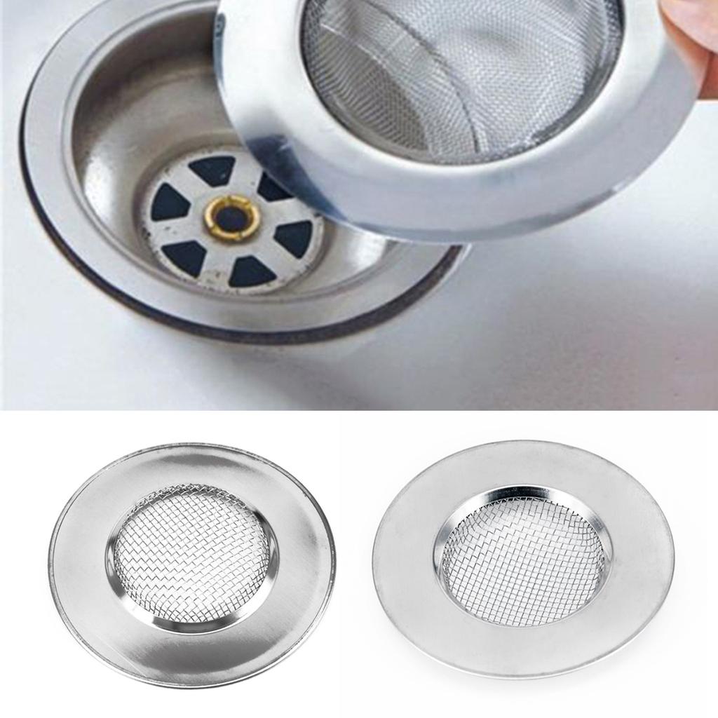 Stainless Steel Hair Trap Plug Hole Sink Strainer Clog Shower Bathroom Basin Kit