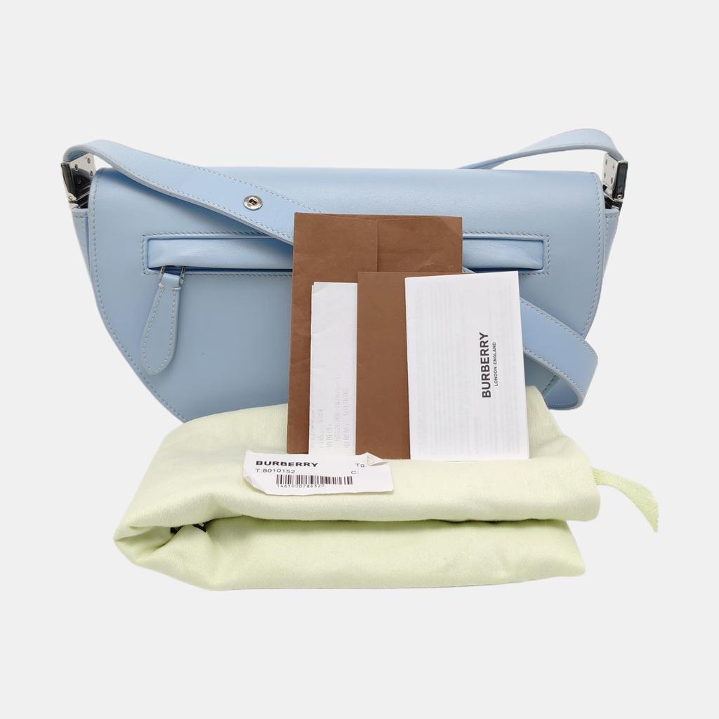 [Pre-Owned] Olympia Adjustable Shoulder Strap Flap Closure Calfskin Half-Moon Handbag - Very Good #NQT41U