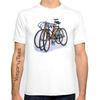 Worn Out Bike Men's T-shirts Skeleton Bicycle Short Sleeve Creative Cycling Art Tshirts Fashion Skull Desgin Top Streetwear Tees