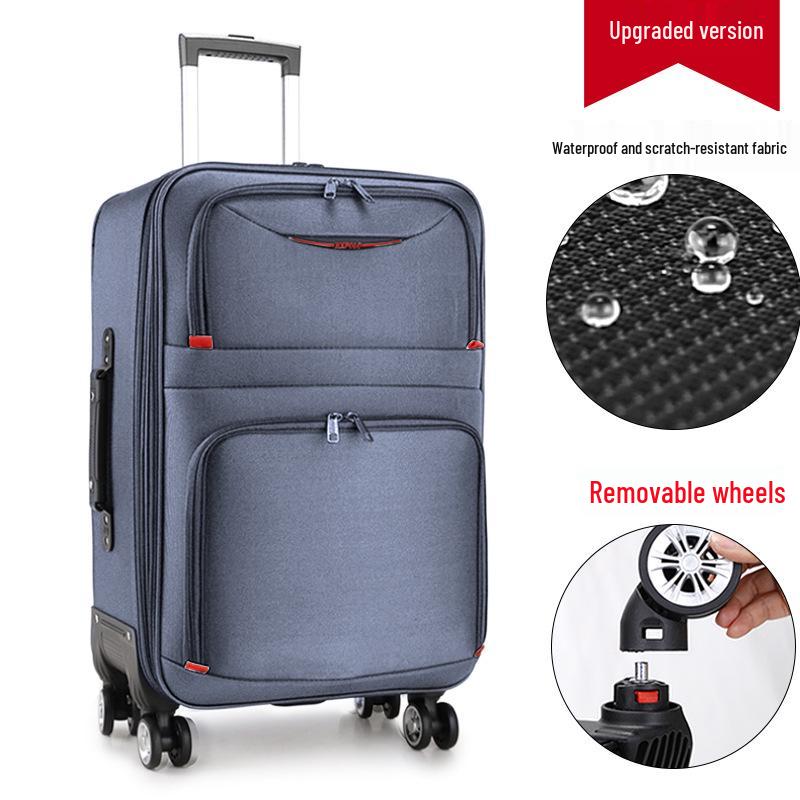 «Чемодан на колесах большой вместимости из ткани Оксфорд с универсальными колесами и замком с паролем для мужчин и женщин»