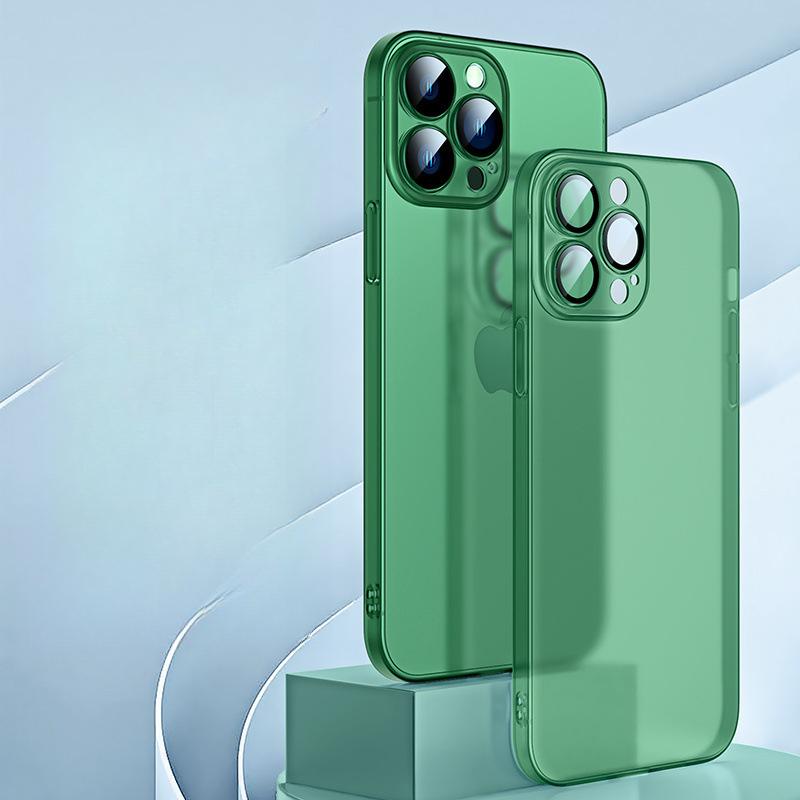 Сверхтонкий ПК Закаленный чехол для мобильного телефона для iPhone 15, подходит для магнитно притягивающегося Apple 14, матовый 13pro, чехол с защитой объектива