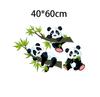 Home Panda Bamboo Leaf Color Wall Sticker Bedroom Sofa Space Decoration Sticker Sticker 40x60cm