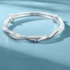 S925 Twist Design Ring Bracelet – Adjustable Fit, From Korea