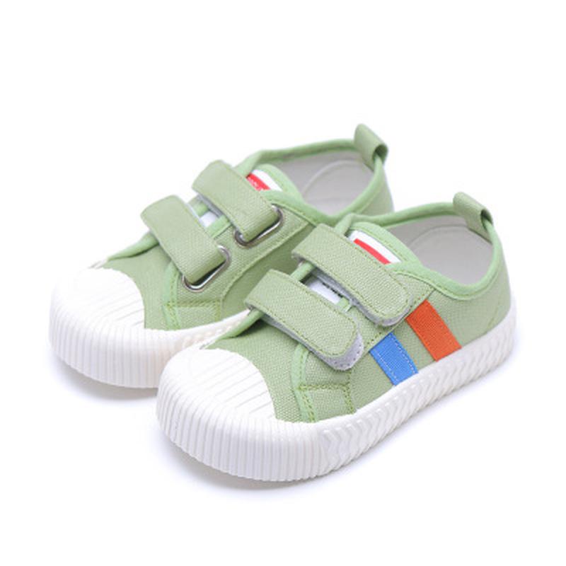 Детская парусиновая обувь с петлевыми застежками, удобная мягкая подошва, износостойкая повседневная обувь унисекс