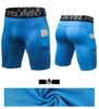 Men's PRO Fitness Sweat-Wicking Compression Shorts with Pockets - Quick-Dry, High-Elastic Running & Training Shorts