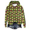 Women's Hooded Long Sleeve Christmas Printed Flannel Top Hooded Sweatshirt