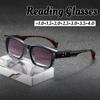 Men's Fashion High-end Square Leopard Presbyopia Sunglasses High-definition Sun Protection Luxury Eyeglasses +1.0 To +4.0