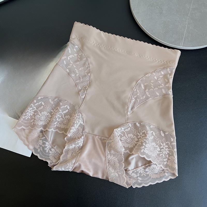 Женские весенне-летние удобные трусики с высокой талией, без следов, сексуальные кружевные, с подтяжкой бедер, утягивающие живот