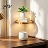 Современная золотая металлическая полка-витрина, настенная плавающая с LED-подсветкой, стеллаж, минималистичный невидимый кронштейн для растений, книг, Экономия места, Настенный декор