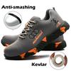 Модная рабочая защитная обувь, кроссовки, ультралегкие мужские рабочие ботинки с мягкой подошвой, устойчивые к проколам, со стальным носком