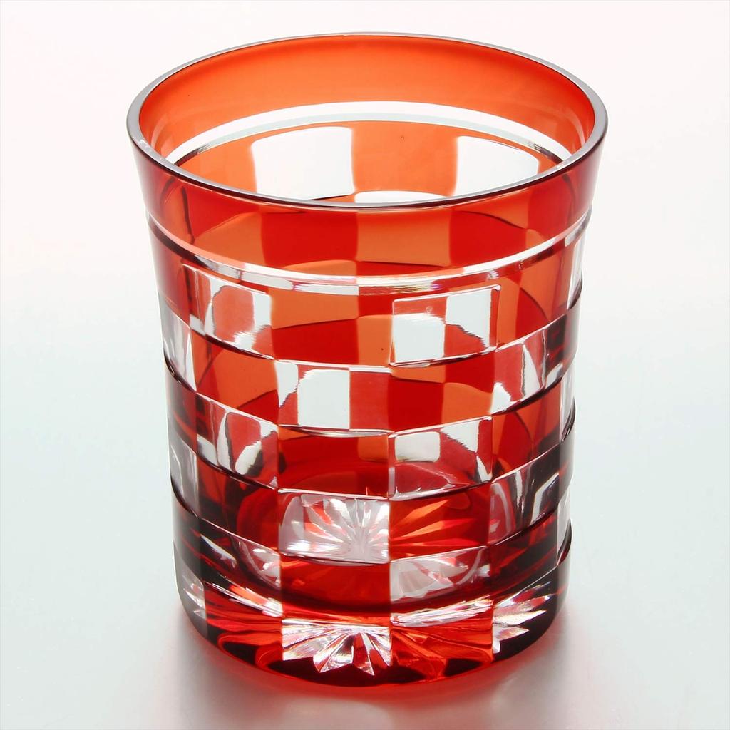 Музей Сумида Эдо Кирико Стакан для виски Мини Старый Каваи Сарадзо Сделано Итимацу Красный Сделано в Японии Шестидесятилетие Уважение к пожилым