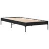 Bed Frame in Black 75 x 190 cm Made of Wood Based Material and Metal