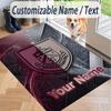 Custom Text Printed Rug Burnley Football Non Slip Floor Carpet For Home Room Decor