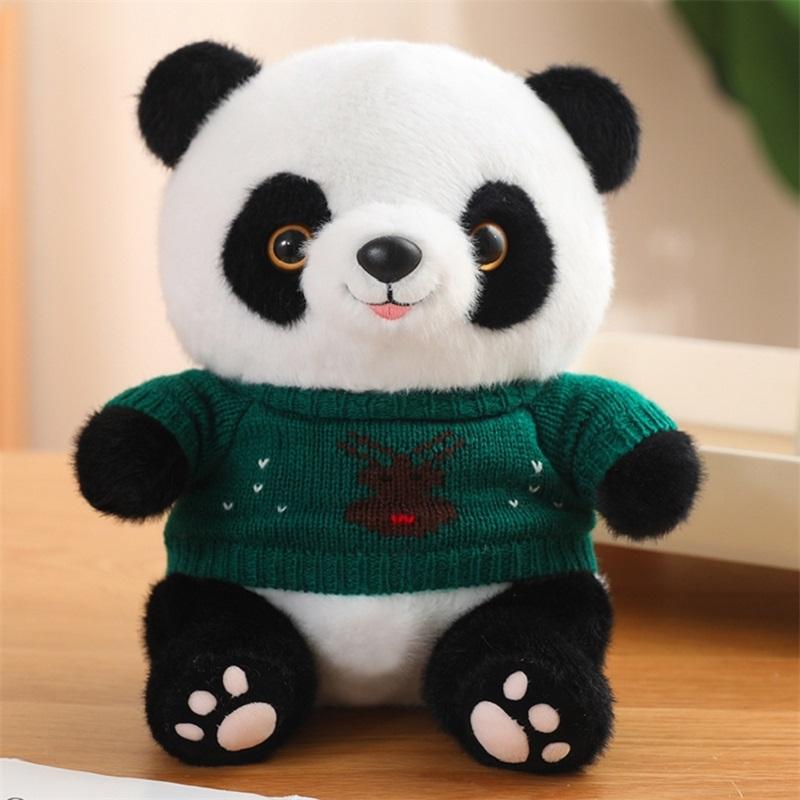 Новейшая плюшевая игрушка-свитер Панда Детская игрушка Украшение для дома Милая игрушка-панда Подарки для девочек Мягкие игрушки Кукла-панда Рабочий компаньон