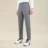 Anta Спортивные брюки Running Series, однотонные, со средней талией, прямые, флисовые, мужские, серые, 952345501-2