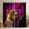 Ретро красочные розы животные лев принт шторы гостиная кабинет детская комната декоративные шторы легко стирать и ухаживать 2 шт