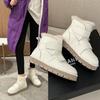 Модные ботинки на платформе 2024 года, новые утепленные и теплые женские зимние ботинки, нескользящие плюшевые короткие ботинки на платформе Zapatos De Mujer