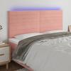 VidaXL LED Headboard Bedroom Furniture Double Bed Accessory Head of Bed Frame Interior Pink 3122635