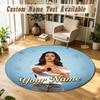Round Rug Custom NameLana Del Rey Pattern Non Slip Carpet Home Floor Decor