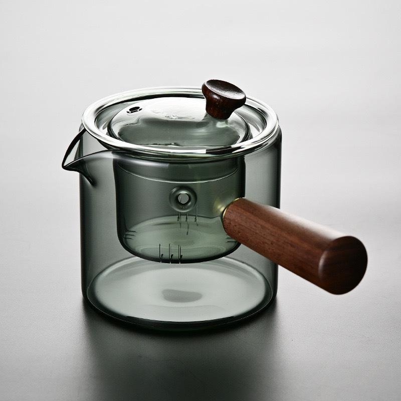 Фильтруемый Жаростойкий Утолщенный Стеклянный Чайник Высокоборосиликатное Стекло Чайник для Цветочного Чая Нагреваемый Стеклянный Чайный Сервиз