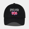 Кепка Англии Легкая Регулируемая Бейсболка Принт ENGLAND с Дизайном Union Jack Мягкая Кепка с Козырьком для Улицы