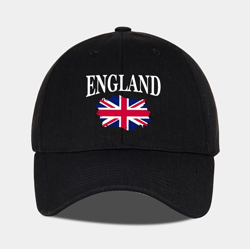 Кепка Англии Легкая Регулируемая Бейсболка Принт ENGLAND с Дизайном Union Jack Мягкая Кепка с Козырьком для Улицы
