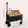 Capacity Heavy-Duty All-Terrain Folding Cart - Stainless Steel Frame and Foldable Multi-Purpose Wagon for Camping,